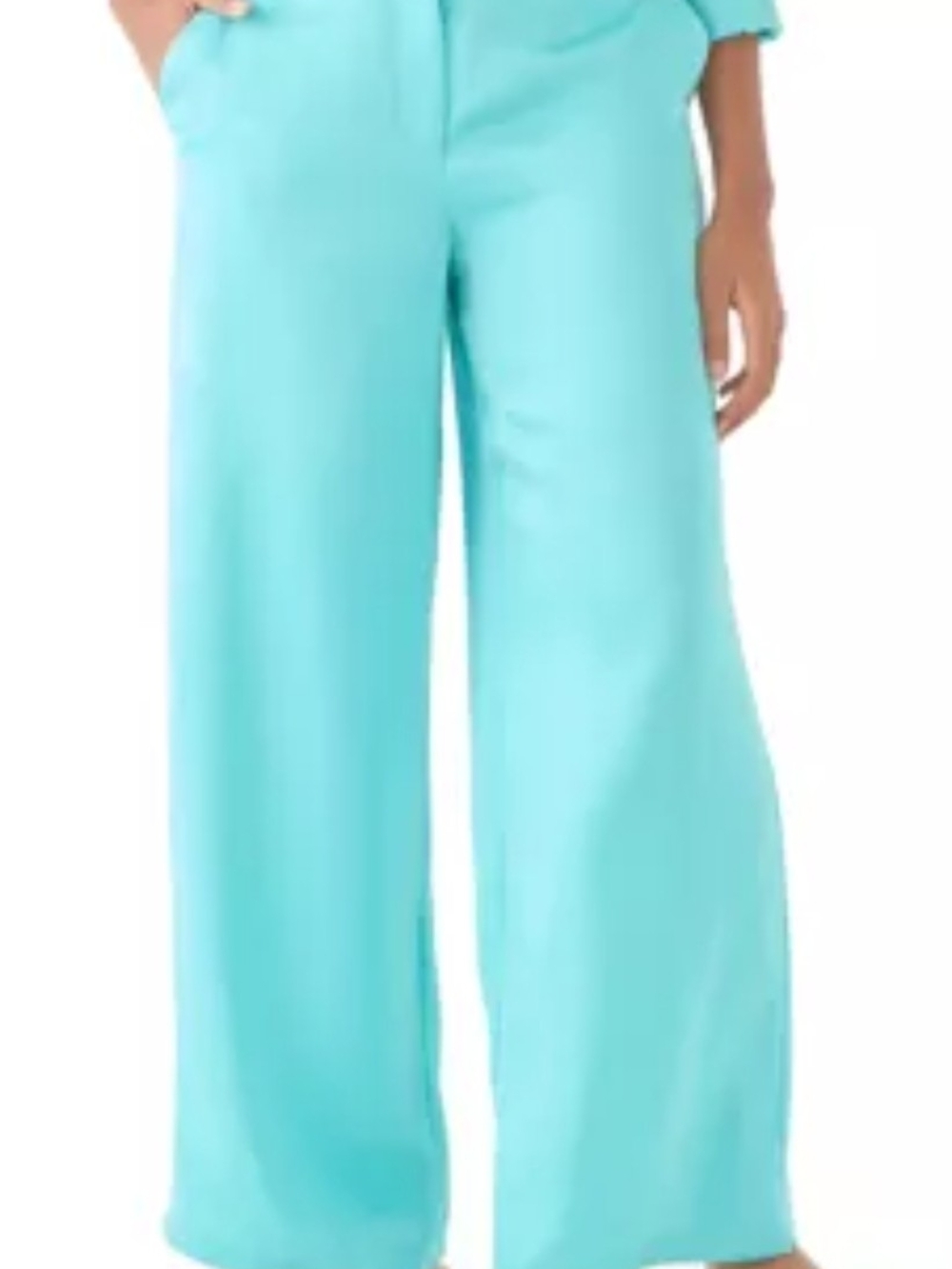 Wide-Leg Teal Women's Pants